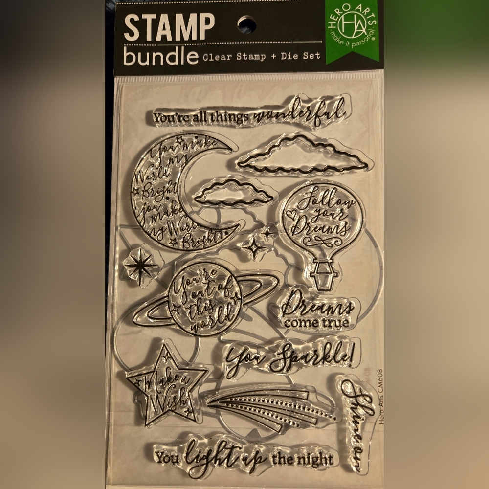 Hero Arts Clear Stamp and Die Set - Black